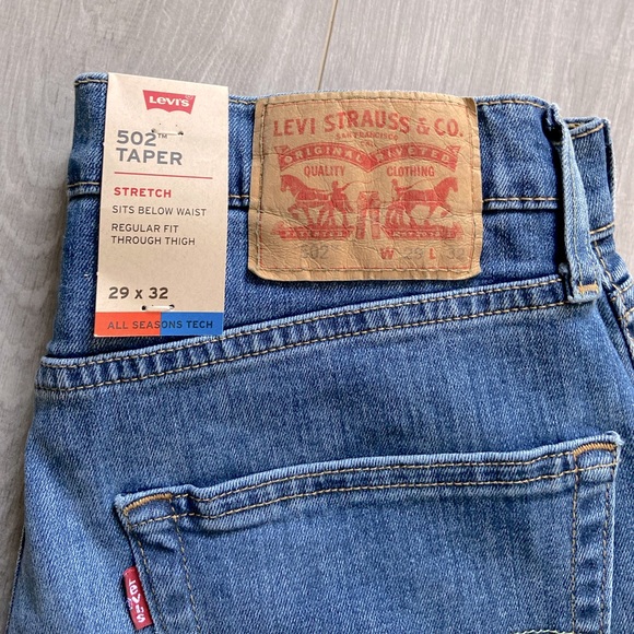Levi’s 502 TAPER Stretch Denim Jeans - Picture 1 of 6